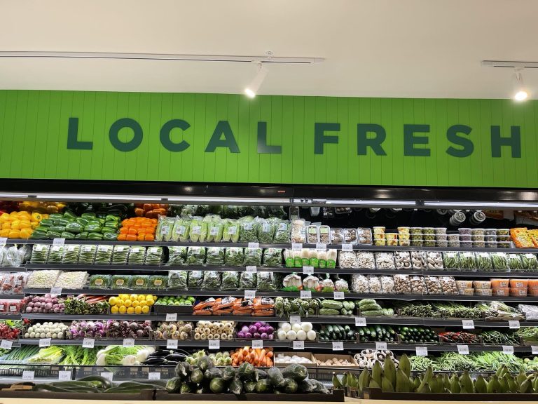 Local fresh produce display at WA Growers Fresh